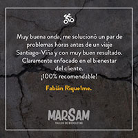 Testimonios clientes MarsamCycles